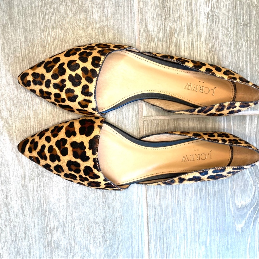 J.Crew Calf Hair Leopard Slide Ons - Picture 4 of 6